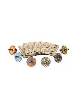 یادگیری و آموزشی سایر Set Of 6 Spinning Tops Puzzle Toy 