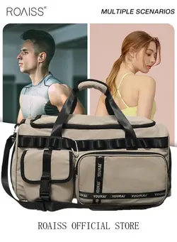 چمدان و ساک مسافرتی ساک مسافرتی Large-Capacity Travel Bag Men's Short-Distance Luggage Backpack College Students Boarding Backpack Dry and Wet Separation Fitness Bag 