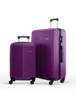 چمدان و ساک مسافرتی ست چمدان Alpha ABS Hardside Spinner Luggage Trolley Set Purple 