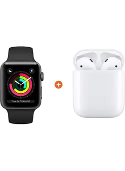 Smart Watch With Free Strap And Wireless Earphones Combo Package 