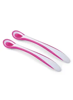 Thermosensitive Spoons For Baby Pink Pack Of 2s 