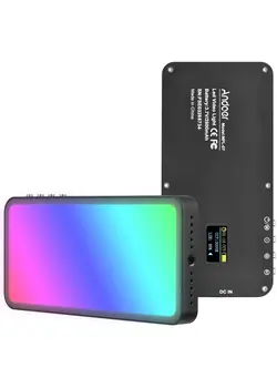 نورپردازی و استودیو سایر Andoer RGB LED Video Light Portable Light Panel 3000K-6500K Dimmable Brightness 30 Special Effects CRI ≥95 for Portrait Video Recording Product Photography 