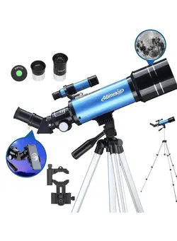 دوربین فیلم‌برداری و عکاسی تلسکوپ و میکروسکوپ Aomekie Telescopic Brushes for Aastronomy 70 400 Telescope with Adjustable Tripod Adapter for Phone and Metal Filter 