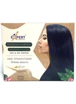 Brazilian Garden Hair Straightening Cream Collagen Rice and Soy Protein - 3 x 100ml 