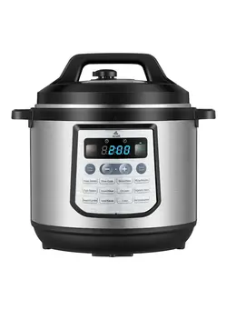 12-in-1 Multi-Use Programmable Pressure Cooker Digital LED Display With 2 Years Warranty 8 L 1200 W EVKA-PC8012S Black/Silver 