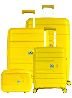 Pierre Cardin Hardcase Trolley Set of 4-PC86304 Yellow 
