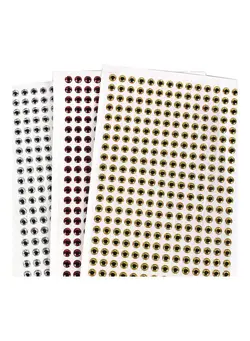 600-Piece 3mm - 12mm 3D Epoxy Fishing Lure Eyes 18 x 12 x 1cm 