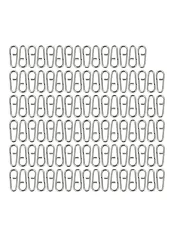 100-Piece Stainless Steel Fishing Snap Swivels Set 