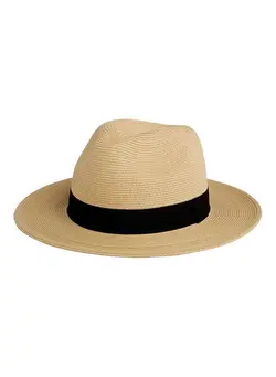 Sun Straw Fedora Beach Hat 
