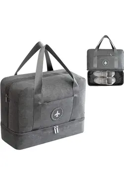 Waterproof Gym Bag Duffle Travel Overnight Dry Wet Separation Weekender Handbag Sports Fitness Swim Tote for Men Women 