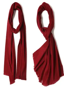 Warm Solid Short Beard Wool Scarf 