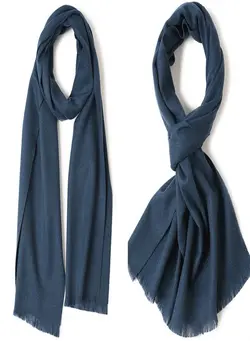 Warm Solid Short Beard Wool Scarf 