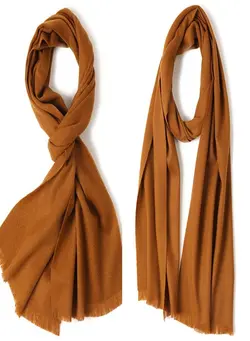 Warm Solid Short Beard Wool Scarf 