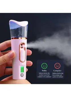 Handy Nano Facial Mister with Skin Analyzer Moisture Tester, Portable Nano Mist Sprayer Atomization Eyelash Extensions Steamer Mister,Mini Cool with Large Capacity,Face Moisturizing 