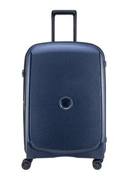 Delsey Belmont+ 71cm Hardcase 4 Double Wheel Expandable Check In Luggage Trolley Blue 