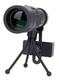Monocular Telescope Telephoto Camera Lens With Tripod Stand 17x10x8centimeter Black 
