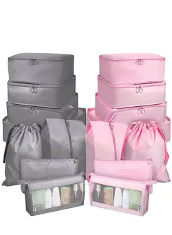 16 Set Packing Cubes Luggage Organizer Bags Travel Suitcases Organizers Luggage Cubes with Toiletry Bag and Shoes Bag 