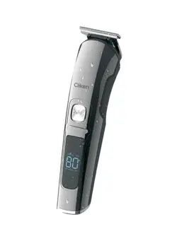 Clikon Intelligent Hair Clipper with Dual and Sharp Adjustable Blades, Crystal Display, 2 Years Warranty, Black and Silver - CK3336 