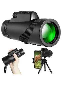 Powerful HD Monocular Telescope 10X50 Monocular With Phone Adapter Long Range Zoom Telescope For Hunting Camping Equipment 