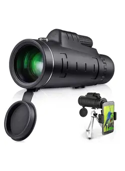 COOLBABY Monocular Telescope 40X60 High Power HD Monocular with Smartphone Holder & Tripod for Hiking Fishing Hunting Bird Watching 