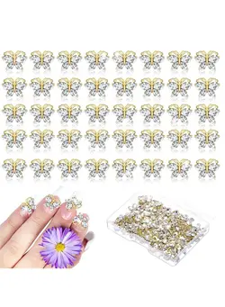  48 Pieces 3D Nail Art Charms Nails Charms Rhinestones