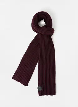 Camen Cardigan Stitch Scarf Burgundy 