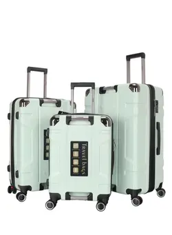 Trolley Luggage Set of 3 PCS TPC Hard Side Spinner Wheels with TSA Lock 