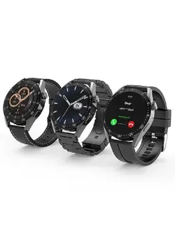 Haino Teko Germany C9 Smart Watch with 3 Strap and Wireless Charger For Men's Black 