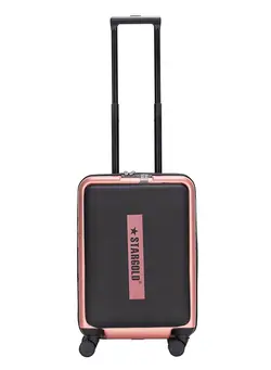 ABS Trolley 20 Inch Front Pocket Travel Luggage Bag Multi Directional Four Double Wheels With TSA Lockable Suitcase 