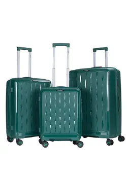 Trolley Luggage PP Hard Side 3PCS Set With TSA Lock Travel Bag 
