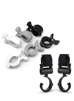 Buggy Grippers & Pram Clips Set 6 Stoller Clips & 2 Hooks Pram Muslin Blanket Clamps Stroller Pegs to Hook Toys Cover Toys 