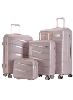 Luggage Set Suitcase Unbreakable Spinner Hardshell Lightweight TSA Lock Luggage Sets with PP Material, Luggage Sets Hardside With Spinner Wheels rose gold colour 