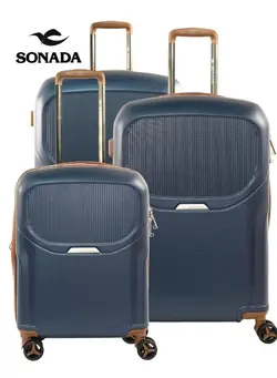 Upright Trolley New Collection by Sonada Set of 3 Navy 
