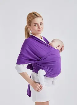 Baby Perfect Style Wrap Classic Carrier, Original Stretchy Infant Sling-Purple 