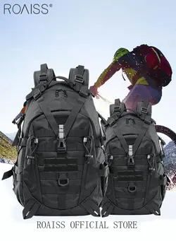 Professional Hiking Backpack Tactical Pack Waterproof 900D Oxford Encryption Multifunction Luggage Bag for Camping Sports Travel Outdoor Climbing 