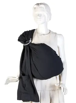 Baby Carrier Wrap, Baby Sling and Ring Sling Cotton Muslin Infant Carrier, Ring Sling Baby Carrier Front and Chest Newborn Carrier Baby Carrier Wrap, Toddler Carrier (Black) 