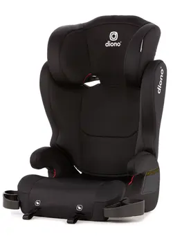 DIONO Cambria 2, Dual Latch Connectors, 2-in-1 Belt Positioning Booster Seat, 4+ Years, Black 