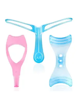 3 Pack Eye Makeup Tool Kit, Eyelashes Tools Mascara Shield Applicator Guard，Eyeliner Stencils And Eyebrow Stencils Kit For Beginners 