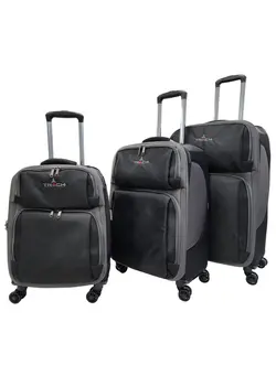 Luggage Set Soft Side - Lightweight Expandable Suitcase set of 3 - Trolley Bag for Travel with 4 Double Wheels & TSA Lock (20/24/28 Inches) 