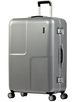 Makrolon Polycarbonate Lightweight Travel Luggage Medium Hard Case Glamorous Suitcase with Double Spinner Wheels and TSA Approved Lock E9L0 Mirror Platimun 