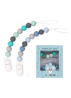 Teething Pacifier Clip Set 