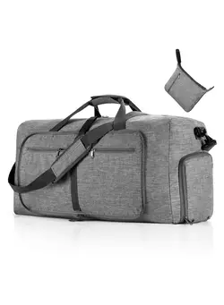 115L Foldable Travel Duffel Bag with Shoes Compartment Waterproof 