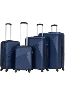 4-Piece Hardside Spinner With Number Lock Luggage Trolley Set 