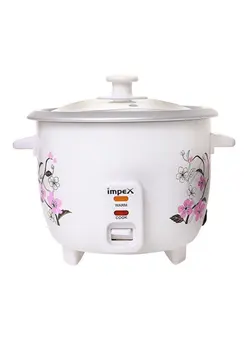 1L Electric Rice Cooker, Automatic Cooking, Keep Warm, Safety Protection, Cool Touch Body, High-Quality Heating Coil, Aluminium Inner Pot, Glass Lid Handle 1.0 L 400.0 W RC 2801 White/Pink/Grey 