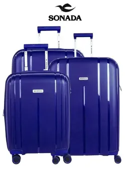 Unbreakable Luggage Set of 3 With 4 Double Wheel 
