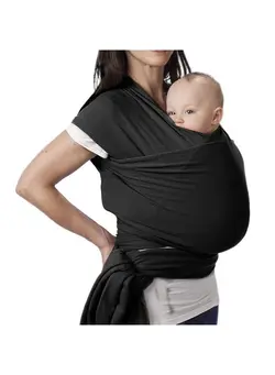 Baby Essential Hands Free Baby Carrier Wrap Breathable Lightweight Baby Wrap Carrier Cloth Suitable For Newborn Infants(Black) 