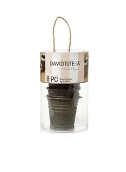 زیبایی و آرایش سایر Gray Tin Bucket with Handle 2.25 inches 6 pieces 