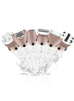 5 in 1 Electric Epilator for women Legs Arms Underarms Bikini Public Hair Removal 