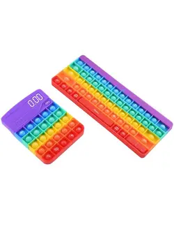 گجت، فیجت و سرگرمی اسپینر 2 Packs Pop Sensory Fidget Toys Push Bubble Fidget Sensory Toys Calculator Keyboard Pop Bubble Fidget Toys Silicone Pressure Relieving Toys Squeeze Sensory Toys Rainbow Color 