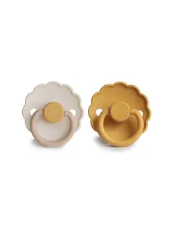 تغذیه و نگهداری کودک پستانک Daisy Silicone Baby  Pacifier 6-18M  2-Pack Chamomile/Honey gold - S2 